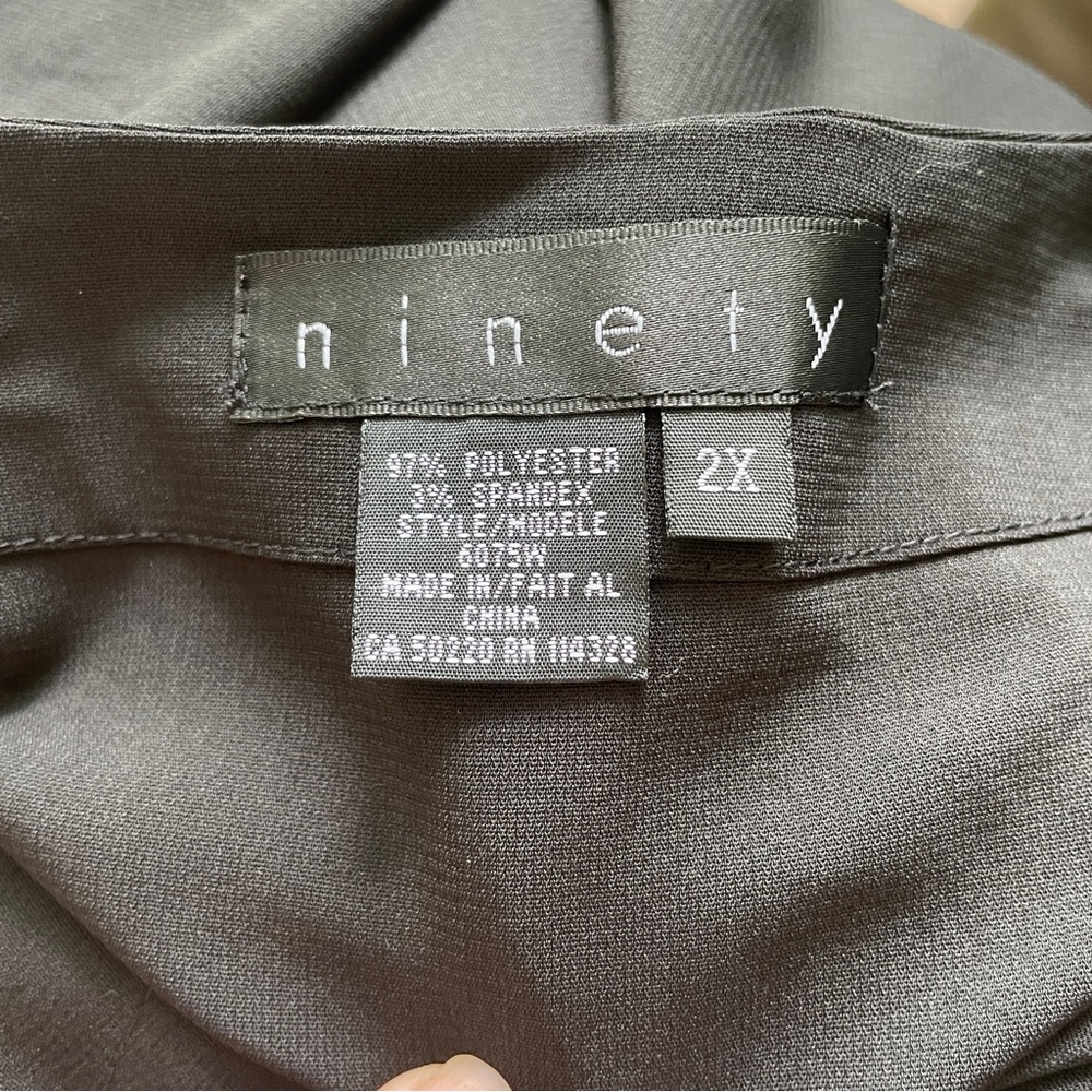 Ninety Charcoal Black Kimono Style Blouse Size 2X - Picture 6 of 7